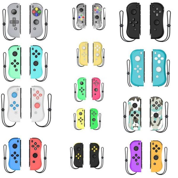 

14 color bluetooth wireless game controller gamepad joystick left & right for switch ns gaming console with type c cable1