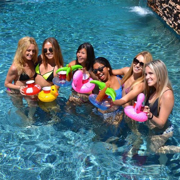 Игрушки, плавательный бассейн плыветные напитки в летнем пляжном ПВХ надувные питьевые чашки держатель подставщики детская ванна игрушка EN2021