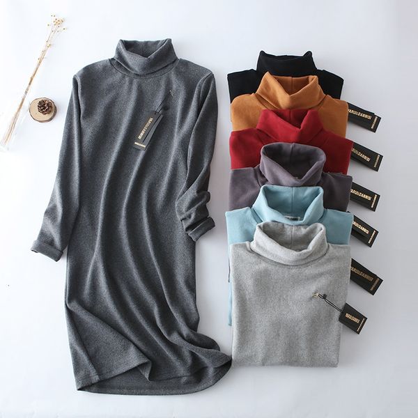 

2021 new super cashmere turtleneck autumn winter clothes pullovers pull femme hiver women long sweater p4uv, White;black