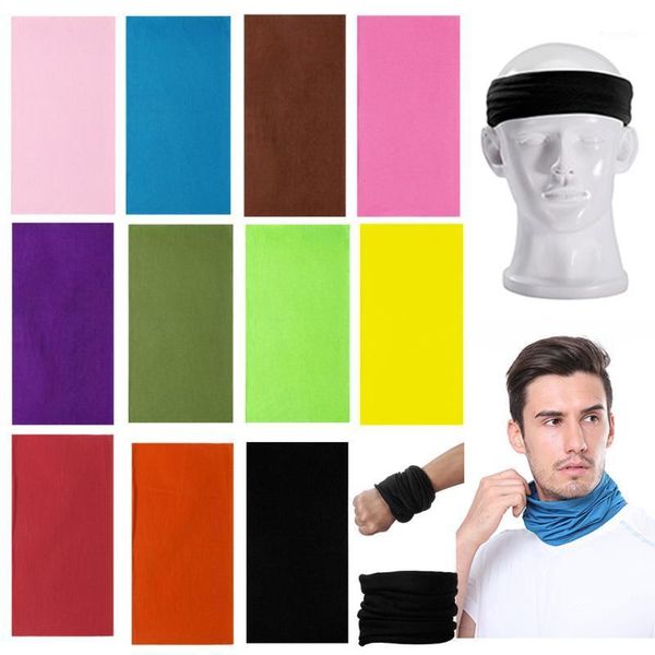 

men women's turban magic scarf outdoor sports bicycle riding headband bike cycling balaclava neck tube warmer bandanas face mask1, Black