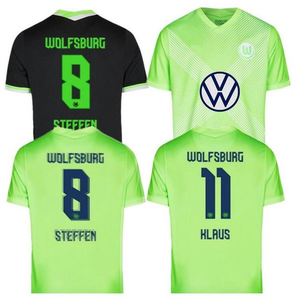 

20 21 футбола джерси вольфсбурга weghorst arnold дом малли brekalo мехмеди ginczek guilavogui xaver steffen 2021 футбол рубашка равномерного, Black;yellow