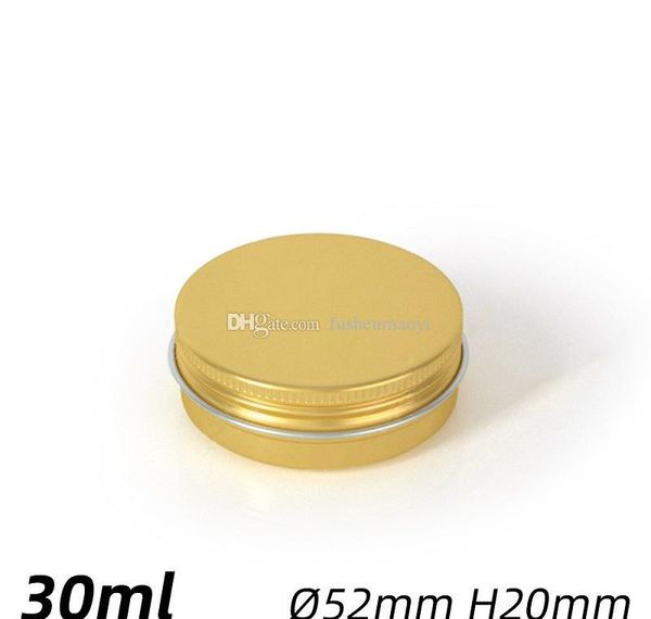 

30ml/60ml aluminum round lip balm tin storage jar containers with screw cap for lip balm, cosmet jllcex warmslove