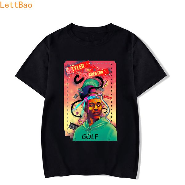 

tyler the creator black short sleeve golf wang harajuku 90s aesthetic clothes vogue homme sport hooded sweatshirt hoodie men t shirt