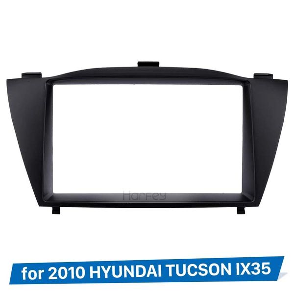 Impressionante 2 Din Carro Rádio Fáscia para 2010 Hyundai Tucson IX35 Install Frame DVD Painel Estéreo Interface No Gap Trim Kit