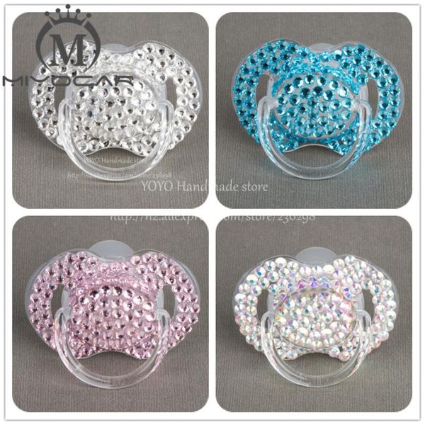

pacifiers# miyocar handmade 4 color shining bling crystal rhinestone baby pacifier bpa safe dummy