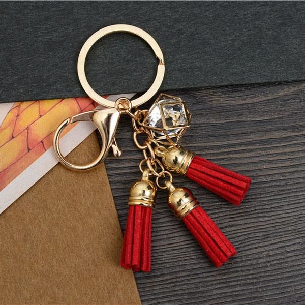 

кожаная кисточка для женщин для женской сумки charm womens keyring llaveros mujer chaveiro porte cle chaveiros sleutelhanger eh652 h jllrhz, Silver