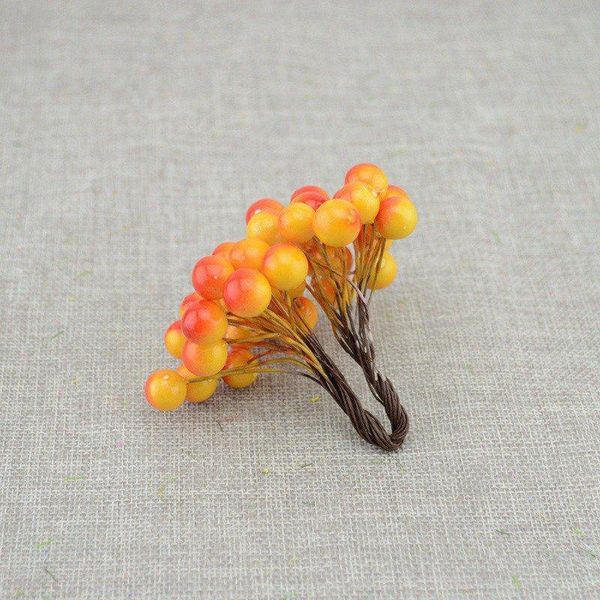 

40pcs 80heads mini fake fruit small berries artificial flower cherry bouquet stamen wedding home christmas decorative wmtzpu comb2010