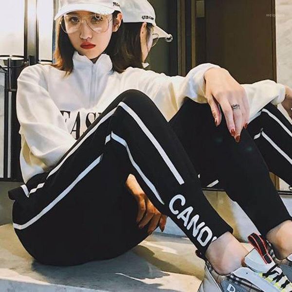 

summer spring women harem pants slim pants fashion female hip hop high waist loose hip hop casual trouser mid waist1, Black;white