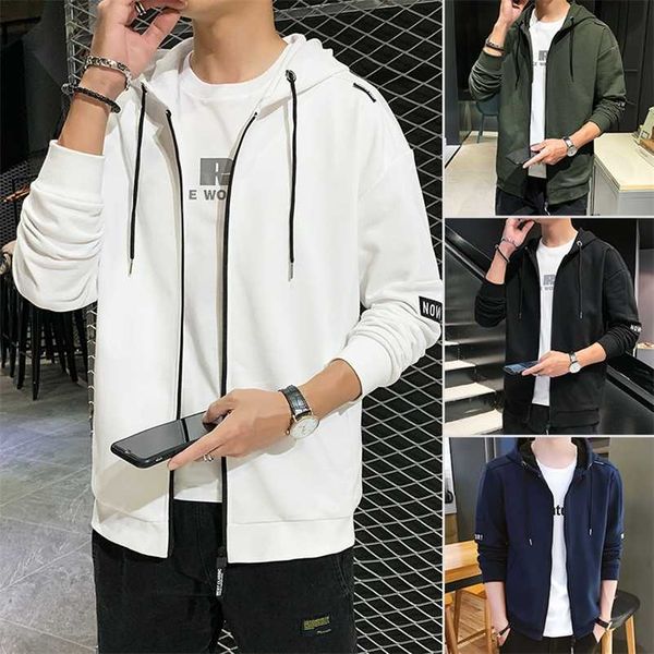 

kksky white hoodie men sweatshirts winter streetwear male dress hooded zipper hip hop homme clothing oversize 4xl korean style 220114, Black