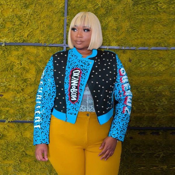 

2020 fashion women plus size rivet womens bomber jacket women's leather jackets