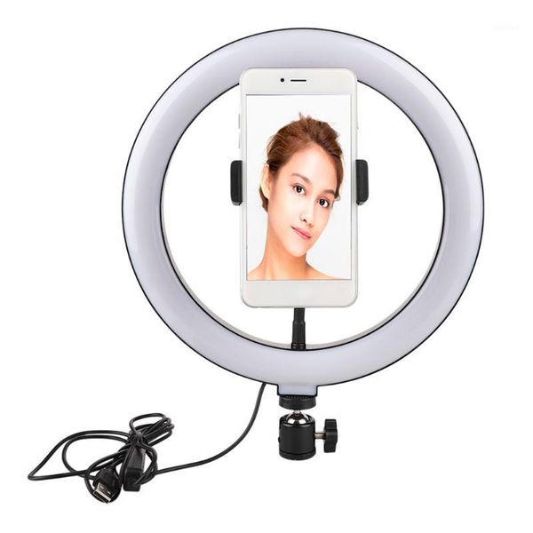 

flash heads 10 inch po led selfie ring light tripod for phone youtube video camera studio make up lamp with usb lamp1