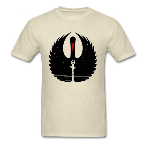 

elegant design black dance swan print custom for retro beige oversized male tees fashion sport hooded sweatshirt hoodie t shirt