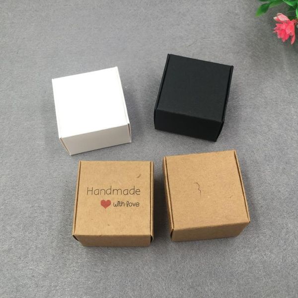 

30 pcs 4x4x2.5cm kraft paper gift box for wedding,birthday and christmas party gift ideas,good quality for cookie/candy bbykew