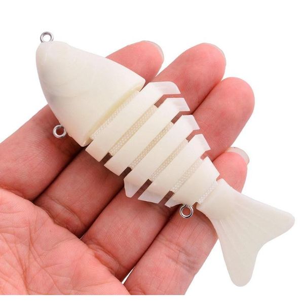 

new unpainted blank body for diy 7 segments lifelike fishing lure 9.6cm 14g multi-section swimbait realistic artificial baits