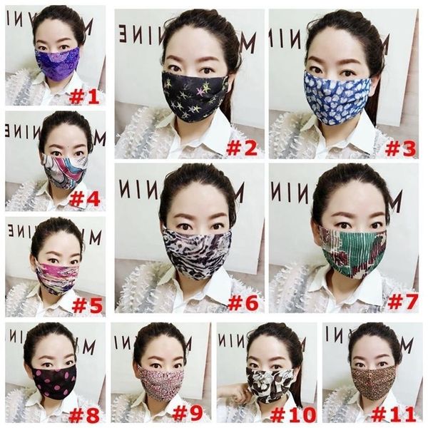 

design women face mask ice silk summer leopard dot print masks protection breathable riding sunshade sun cover hh9-3077