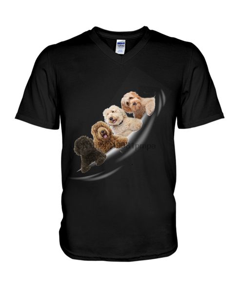 

мужчины футболка labradoodle - torn 4 5 тенниски спорта с капюшоном hoodie