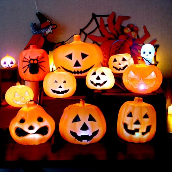 

w7ik4 хэллоуин prop лампа конфеты продукты хэллоуин конфеты банку бар декоративные реквизита тыква декоративная тыква банку ведро lvpc0