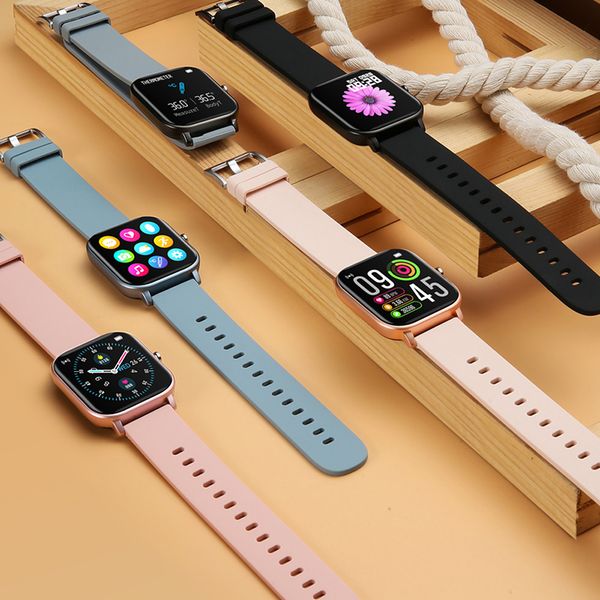 

2021 p8t smartwatch men women body temperature smart watch heart rate monitor sport tracker fitness bracelet for samsung huawei
