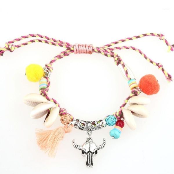 

zouchunfu bohemian barefoot beach bohemian hippie style ankle bracelet gypsy handmade jewelry for party and wedding pulseras1, Black