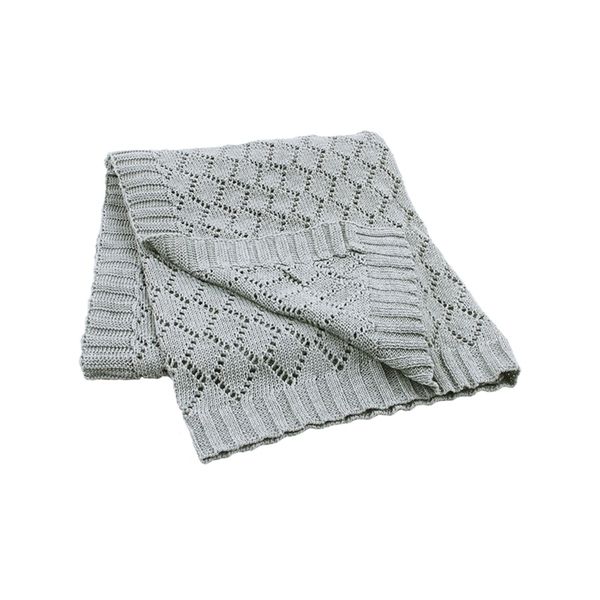 

baby newborn infant boys girls bed stroller swaddle wrap blankets 100*80cm knitted toddler kids playing mat summer thin y201009