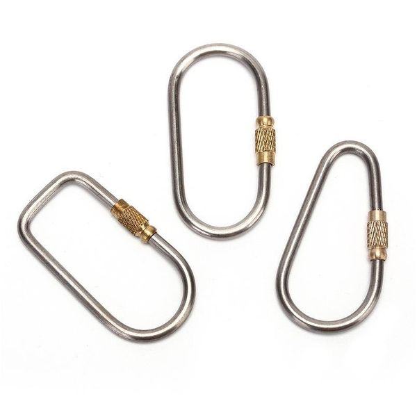 

camping link titanium alloy carabiner keychain hanging lock buckle hook camp jllirr