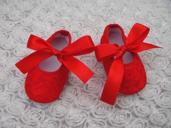 

first walkers baby lace shoes infant girls boys silk soft walker with ribbon bow born cotton crib 0/18m 4sizes 30pcs/lot1