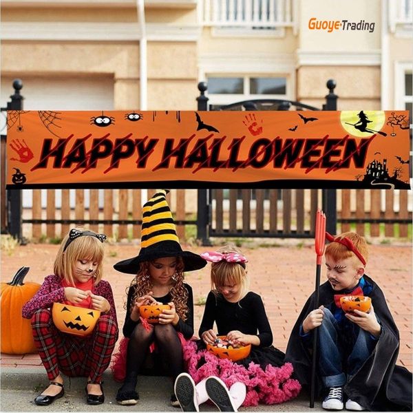 

halloween party banner flag high qulily polyester fibre shopping mall school room front of house street garden halloween decoration couplet