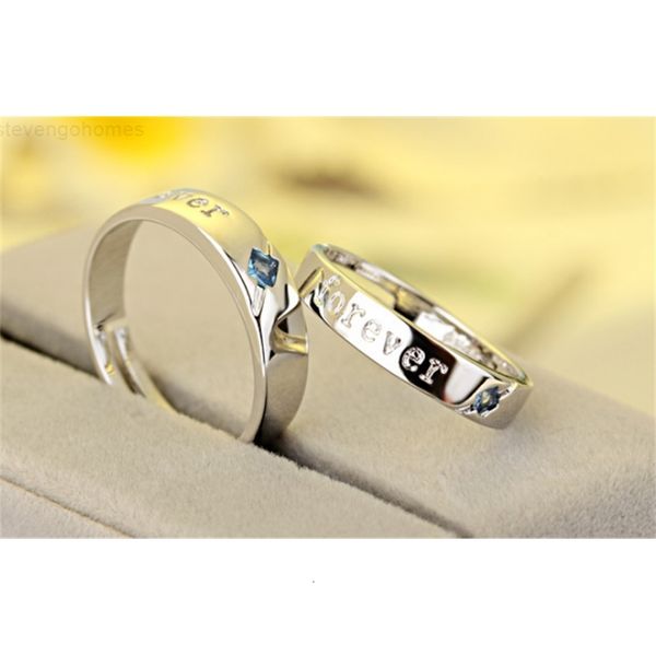 

bijoux fashion silver plated for women new crystal wedding jewelry anel masculino couple rings gifts ps0898