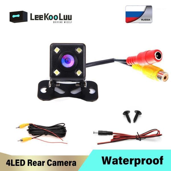 

leekooluu waterproof rear view camera for car reverse camera with 4 led lights 170 degree wide angle auto parking cameras1