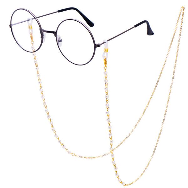 

elegant fashion reading for women metal sunglasses cords casual pearl beaded eyeglass chain glasses lanyard strap