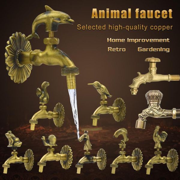 

animal shape faucet bathroom vessel sink faucet dual handle bathroom mixer tap garden balcony gardening #41