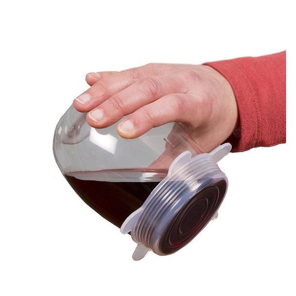 

6pcs/set sile stretch suction pot lids food grade sile fresh keeping wrap seal lid pan cover 4 color nice ki jllcrm sport777