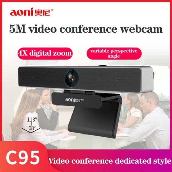 

aoni c95 webcam full 1080p autofocus 5m hd video conference camera meeting 4x digital zoom web camera teaching training web cam1