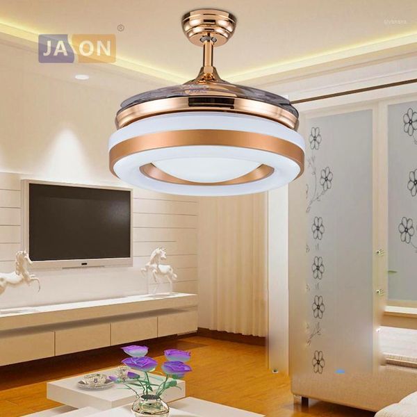 

electric fans led modern alloy acryl abs gold ceiling fan.led lamp.led light.ceiling lights.led light.for foyer1