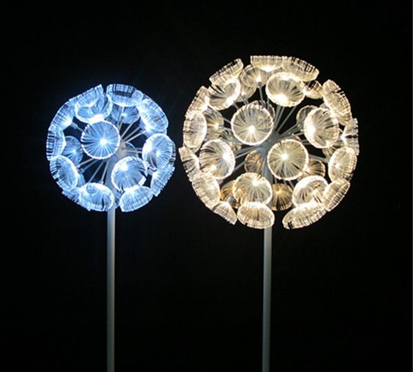 Luz de dente de iluminação de fibra óptica exterior Dandelion Lâmpada de rua decorativa