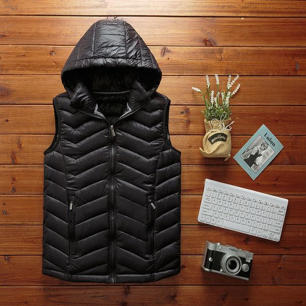 

men's new winter sleeveless camisole thickened warm waistcoat korean fashion student coat, Black;white