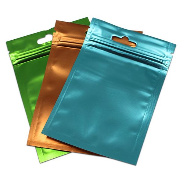 

clear plastic package bag hang hole for electronic accessories storage resealable aluminum foil pouch colorful mylar bag