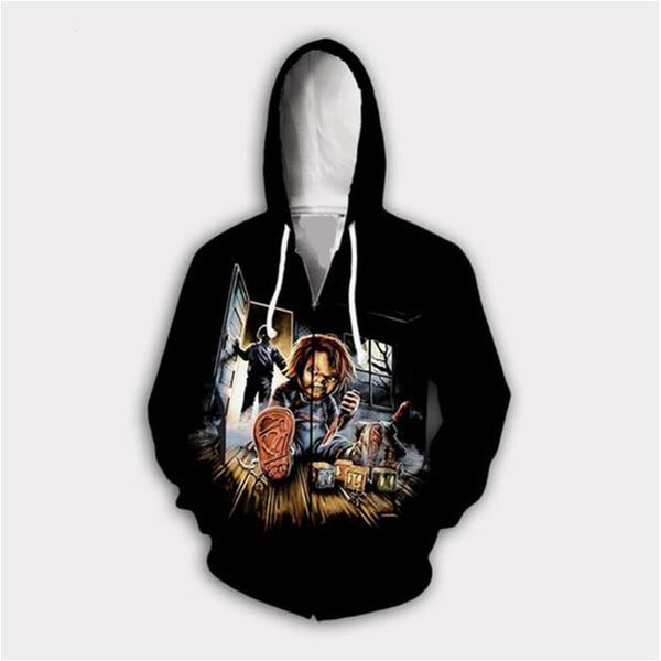 

детская игра play chucky 3d print caution одежда новая мода мужчины женщины молтовые толстовки