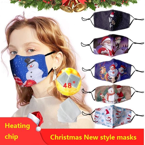

2020 new christmas cotton mask, christmas printed mask, winter thick ventilation and heating warm design for adults and children masks