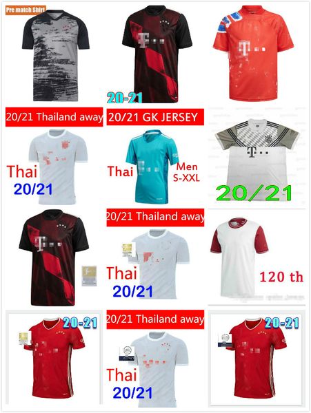 

2019 2020 2021 bayern munich soccer jerseys pavard neuer muller lewandowski thiago sane 120 years 20 21 football shirt 4xl, Black;yellow