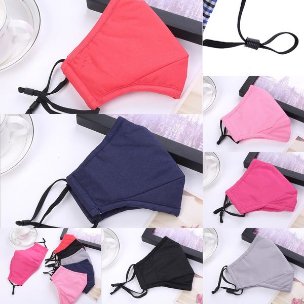 

factory adjustable anti-dust cotton mouth face pm 2.5 mask man woman black blue fashion washable reusable cloth masks 5 pmsm0