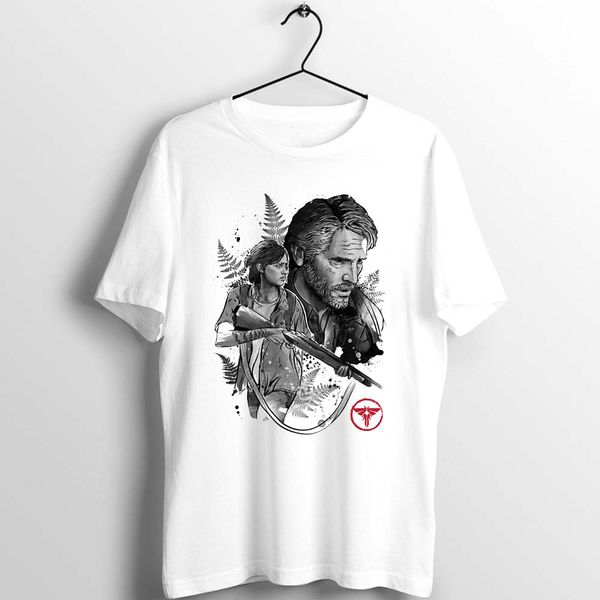 

men women t shirt the last of us joel and ellie artwork printed tee sport hooded sweatshirt hoodie