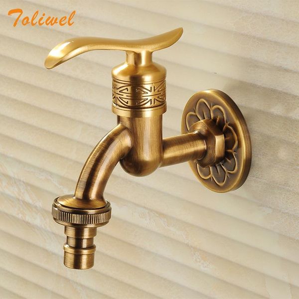 

antique brass bathroom wall mount sink basin cold water faucet tap g 1/2 inch outdoor garden hose faucet mop sink tap twl031