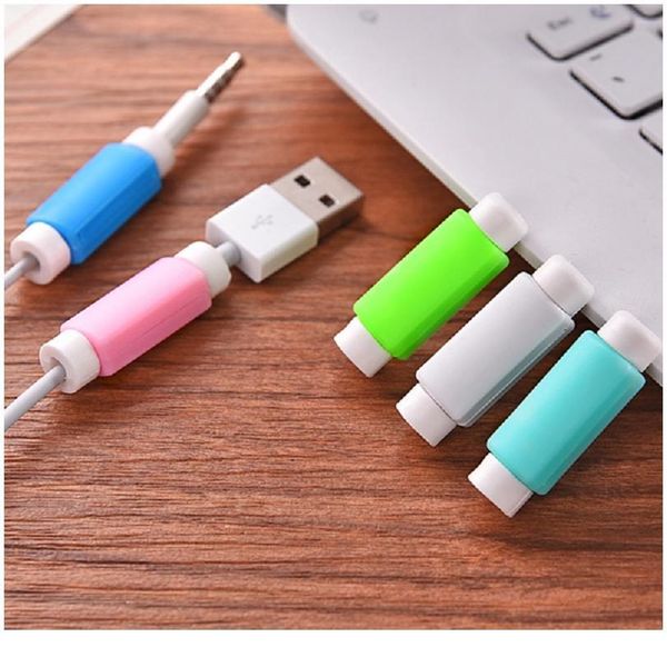 

10pcs/lot cable protector data line colors cord protector protective case long size cable winder cover for iphone usb jlluqp