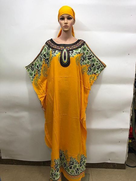

new fashion africa style europe abaya with scarf long dashiki printing dress kalama loose and comfortable muslim robe for lady1, Red