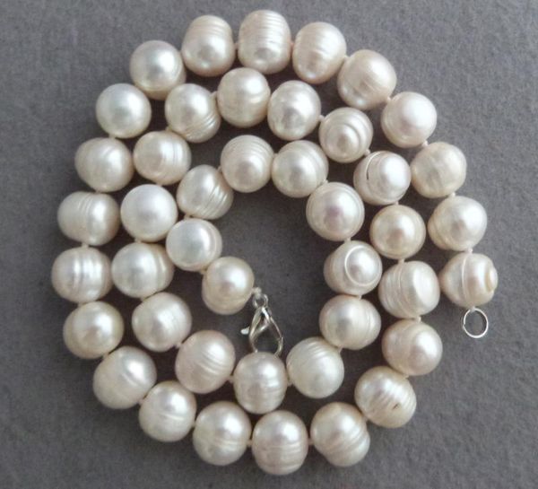 

chokers selling 12-13mm huge (thread) white south sea pearl necklace (50cm), Golden;silver