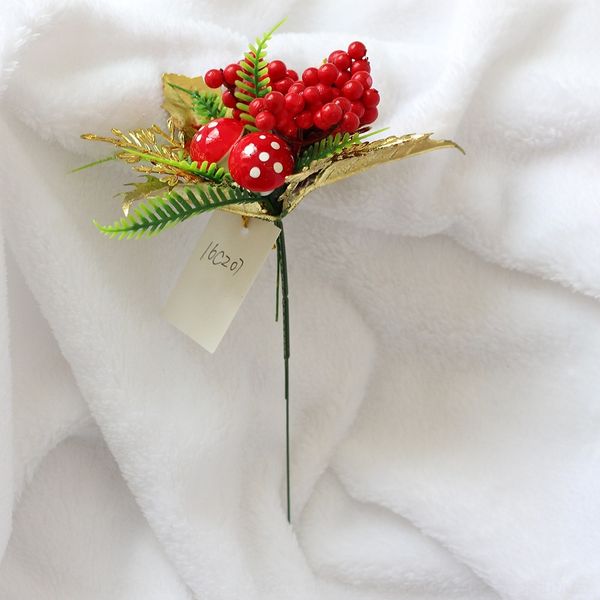 

emn1o gold red classic high-grade simulation christmas accessories simulation cuttings accessories leaves plastic grass decor christmas mush