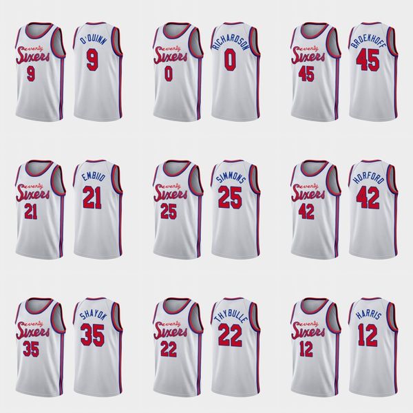

philadelphia 76ers men tobias harris joel embiid ben simmons josh richardson matisse thybulle white custom classic jersey, Black