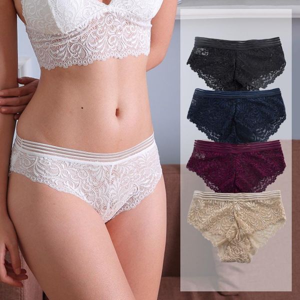 

panties hollow lace thong respective floral briefs female lingerie floral ladies underpants girls panty comfertable patnies, Black;pink