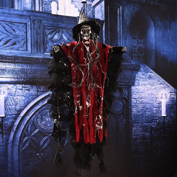 

nqfpb halloween hanging house secret room dress pendant skeleton haunted props props scene pendant prop hanging ghost dress trick skull toy